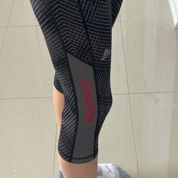 Adidas Team Canada Half Leg Leggings Climalite Women’s Small - Picture 2 of 4